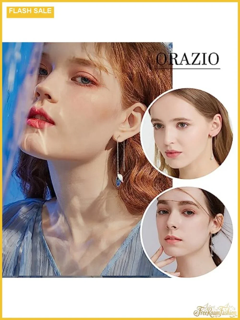 Stainless Steel Threader Chain Tassel Dangle Earrings Set